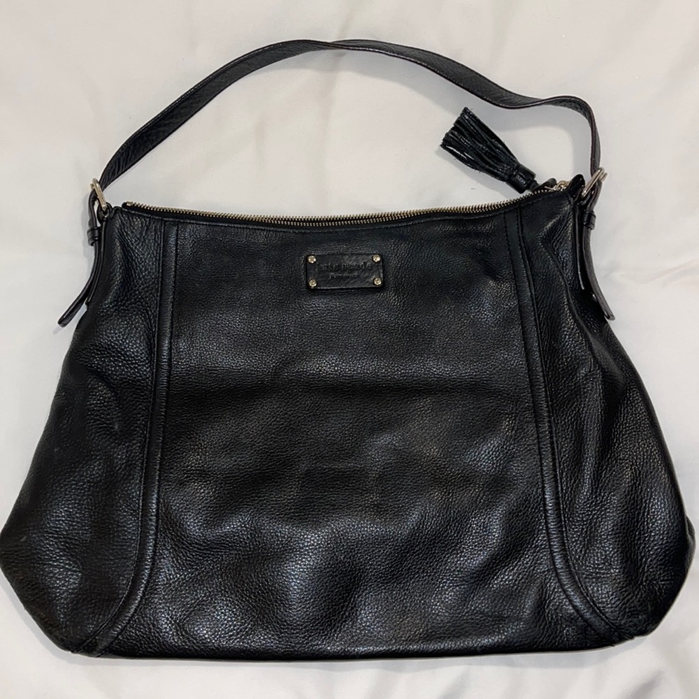 Kate Spade black leather shoulder bag